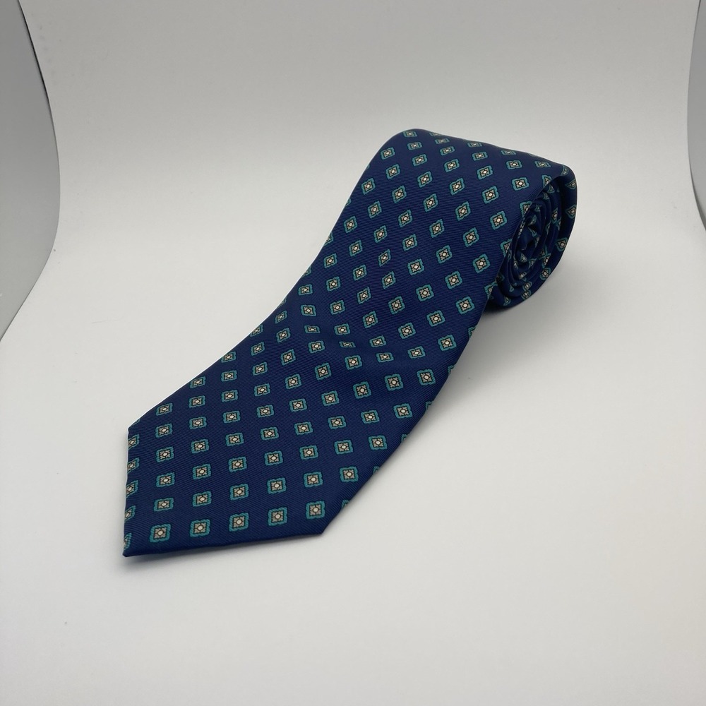 TJW BLUE EXECUTIVE SILK DESIGNER MENS NECK‎ TIE Classic Length